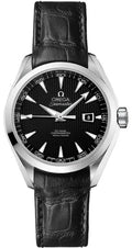 Omega Black Ribbed Dial seamaster leather
