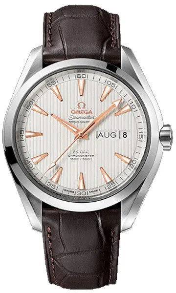 Omega Silver Dial Brown Leather seamaster