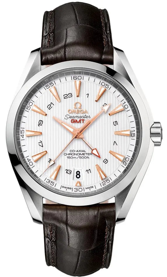 Omega GMT White Brown Leather
