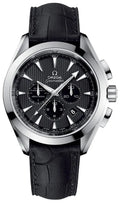 Omega Black Leather Chronograph seamaster