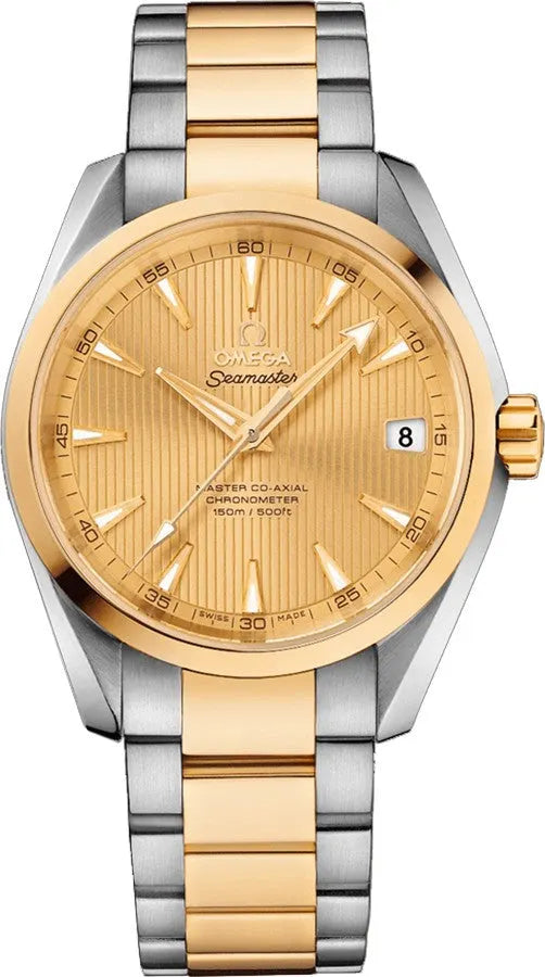 Omega Gold Dial Steel Bracelet