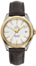 Omega Gold Bezel Brown Leather