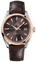seamaster Omega Grey Dial Brown Leather