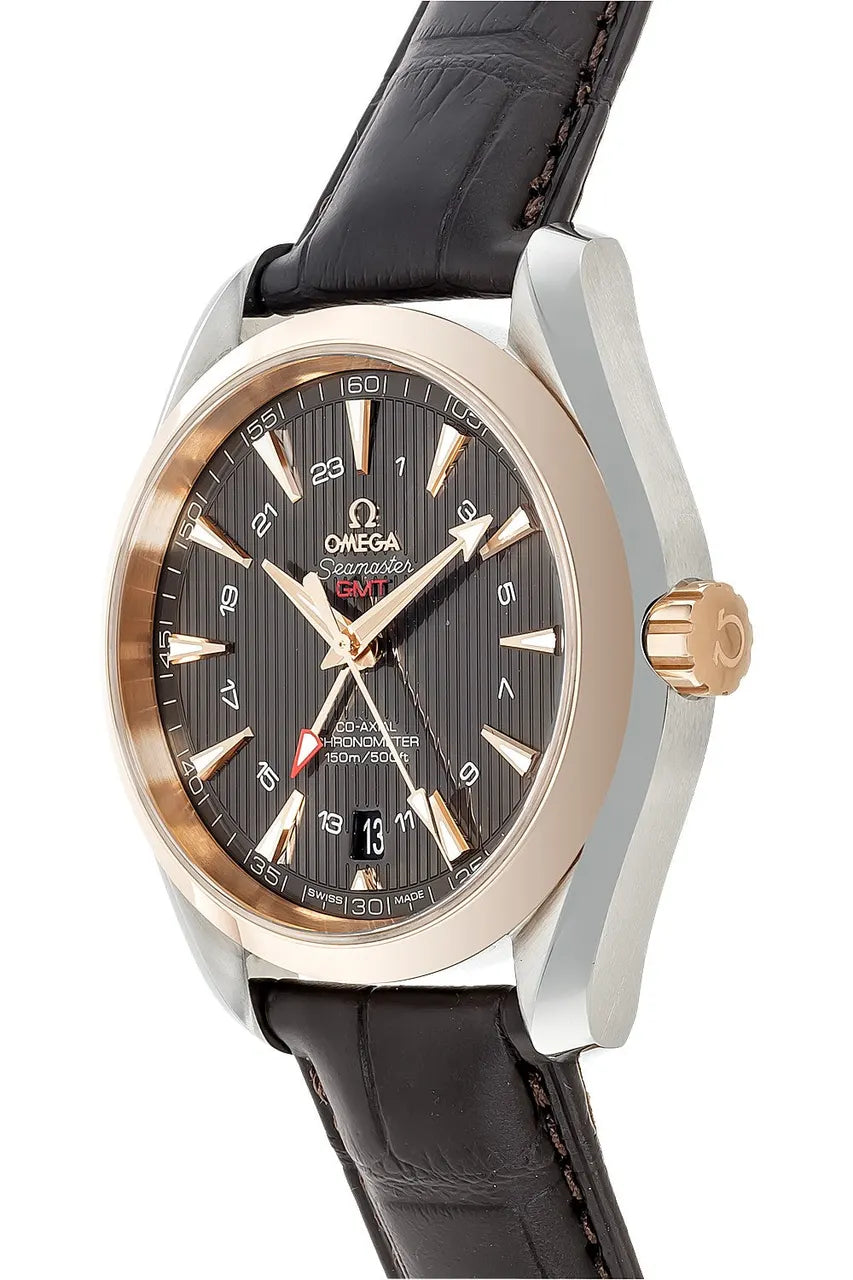 Omega GMT Brown Dial Leather