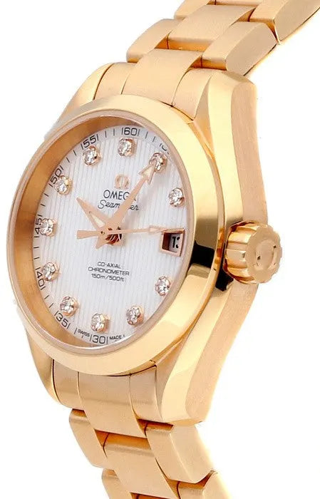 seamaster Omega Rose Gold Diamond Dial - Hình 2