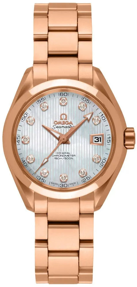 seamaster Omega Rose Gold Diamond Dial