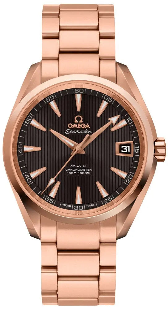 Omega Rose Gold Brown Dial seamaster