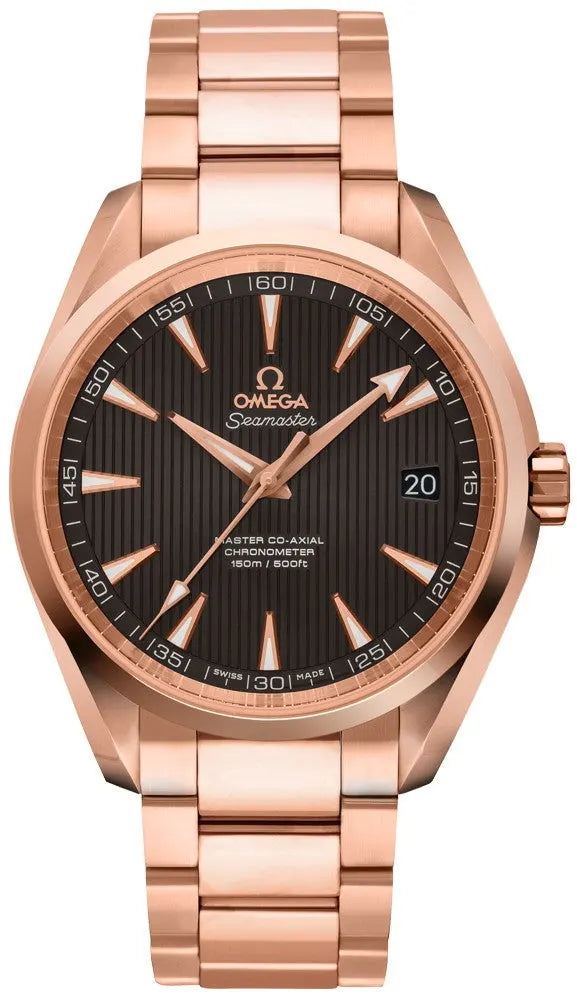 seamaster Omega Rose Gold Brown Dial