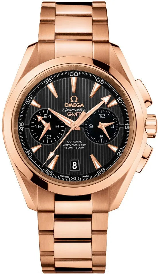 Omega Rose Gold GMT Black