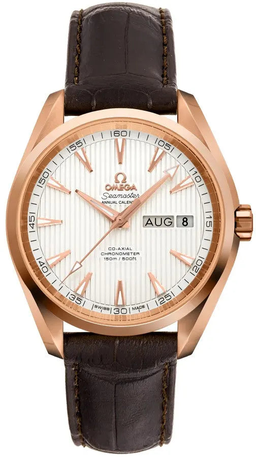 Omega Rose Gold White Dial