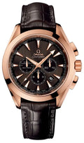 seamaster chronograph Omega Rose Gold Brown Leather