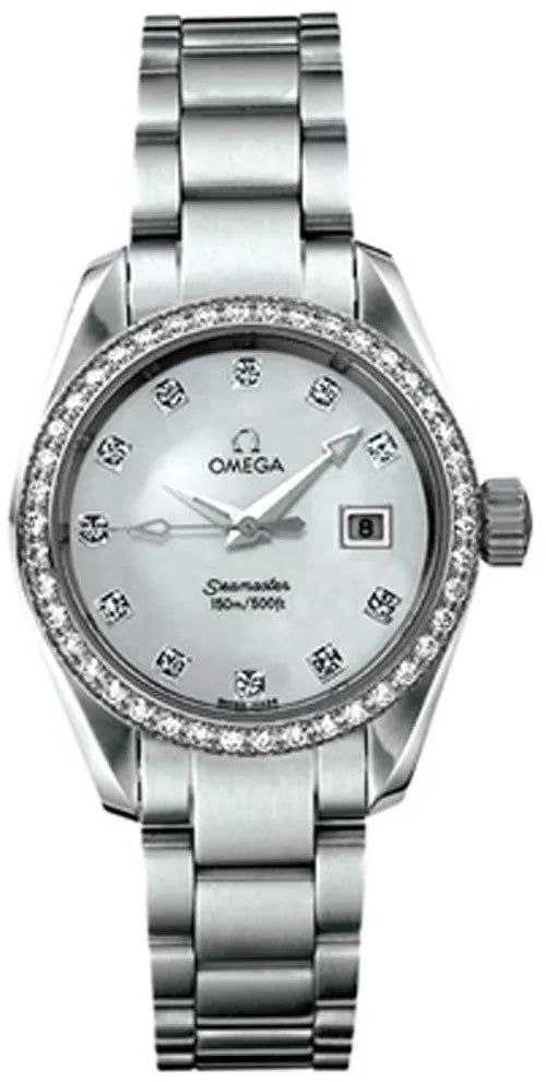 Omega Silver Dial Diamond Bezel