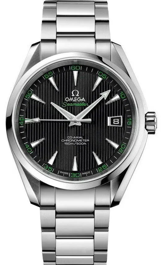 seamaster Omega Black Green Steel Watch