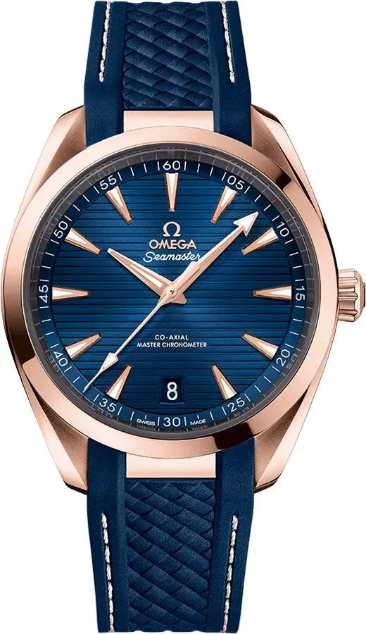 Seamaster Blue Rubber Rose Gold