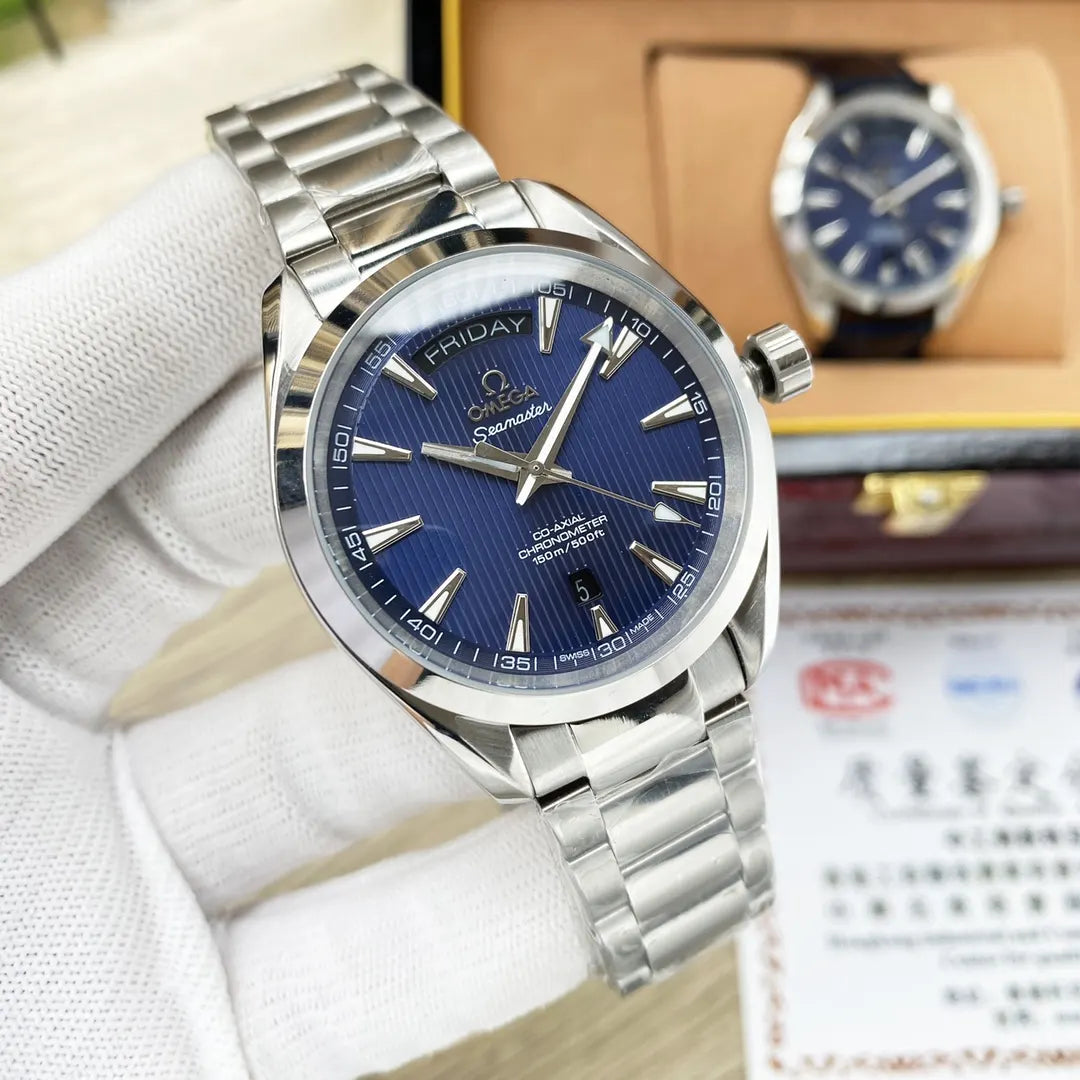 Omega Blue Dial Steel Bracelet seamaster