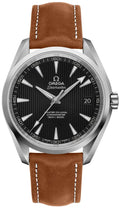 Omega Black Dial Brown Leather seamaster