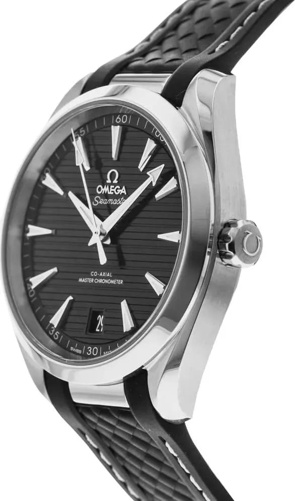 Omega Black Dial Rubber seamaster - Hình 2