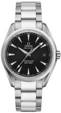Omega Black Dial Steel seamaster aqua