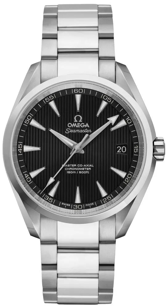 Omega Black Dial Steel seamaster aqua