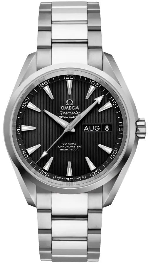 seamaster Omega Black Ribbed Dial