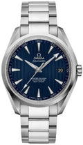 Omega Blue Stainless Steel Watch