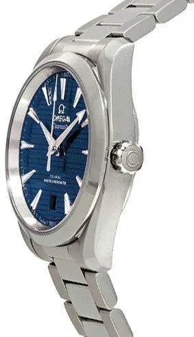 Omega Blue Dial Steel Bracelet - Hình 2