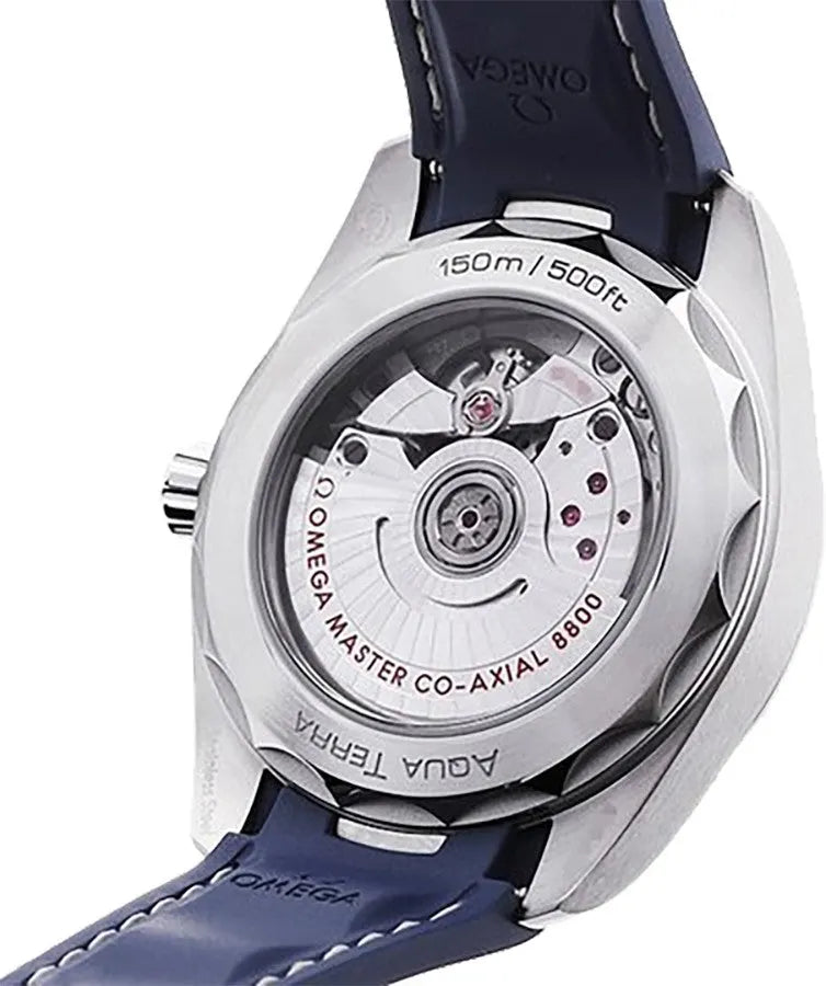 Omega Blue Rubber Aqua Terra - Hình 3