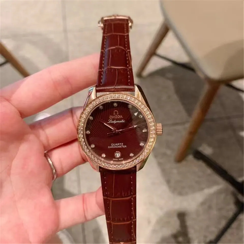 Omega Ladymatic Brown Diamond - Hình 7