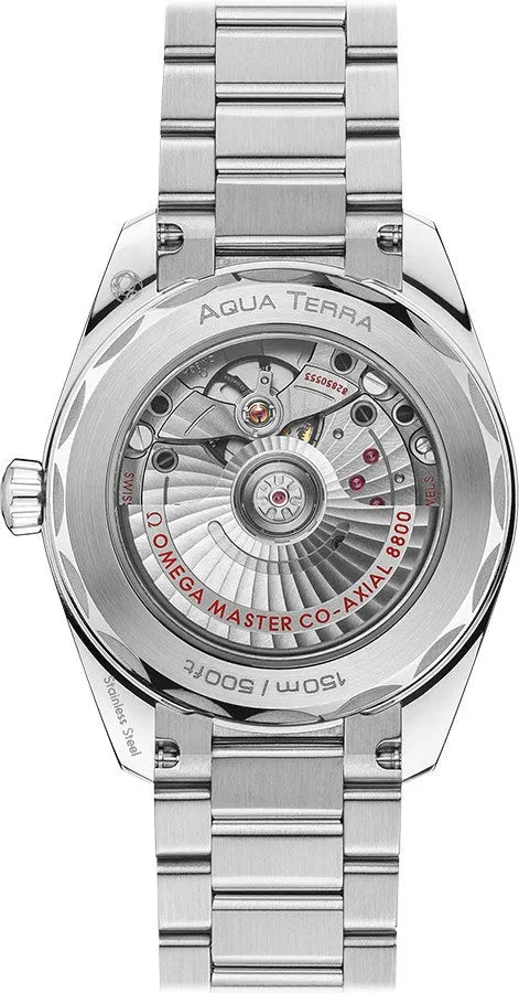 Omega Red Dial Steel Watch - Hình 2