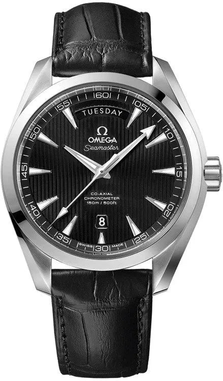Omega Seamaster Black Dial Leather