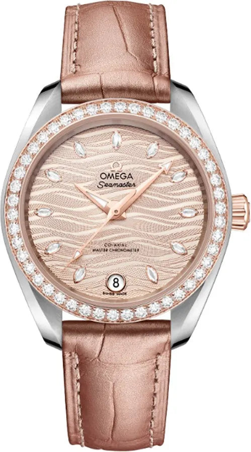 Omega Rose Gold Diamond Watch