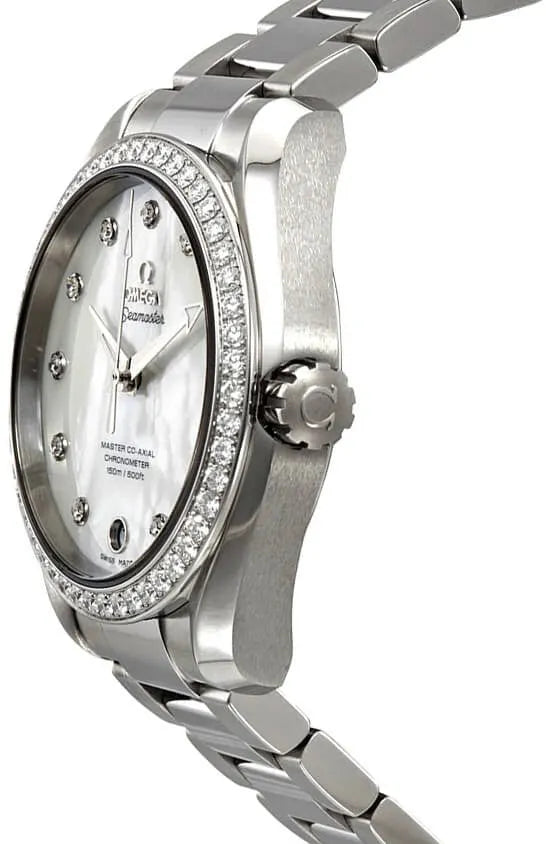 Omega Mother Pearl Diamond Steel