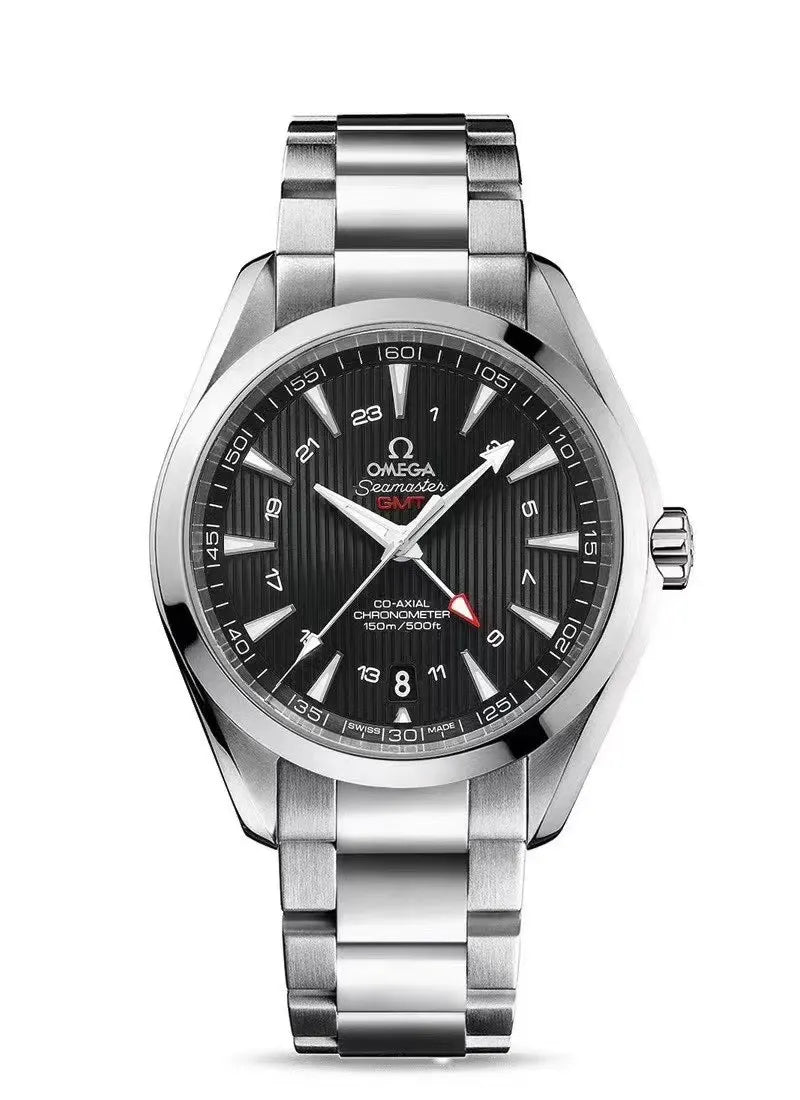 Omega Seamaster GMT Black Dial steel