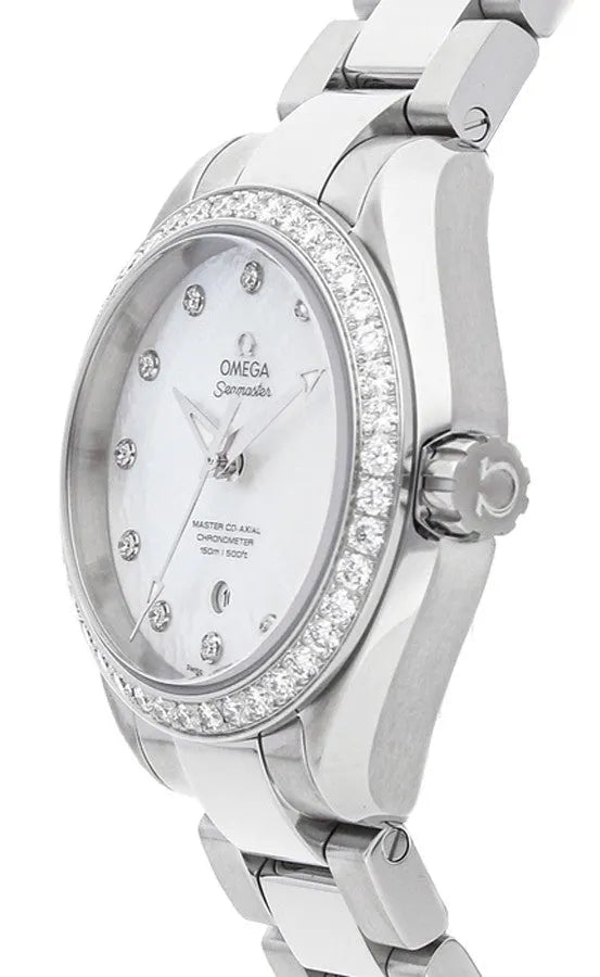 seamaster Omega Mother of Pearl Diamond Steel - Hình 2