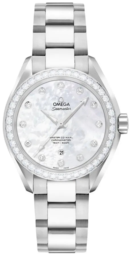 seamaster Omega Mother of Pearl Diamond Steel