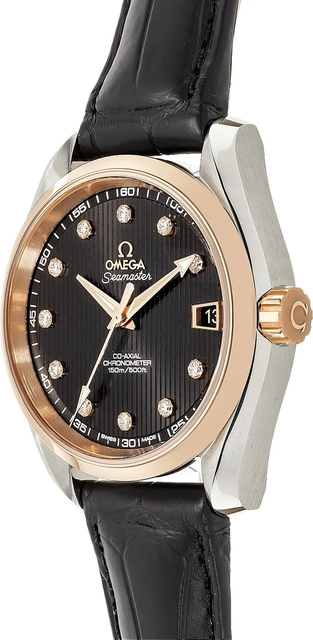 Omega Seamaster Diamond Rose Gold - Hình 2
