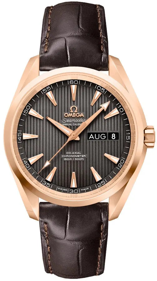 Omega Rose Gold Grey Dial