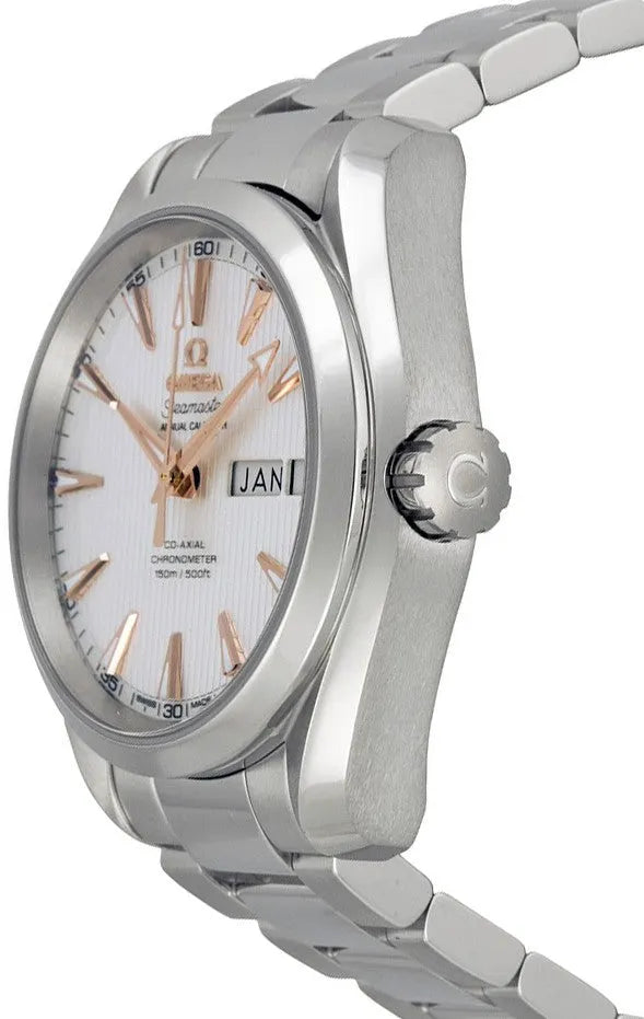 Omega Silver Dial Rose Gold - Hình 2