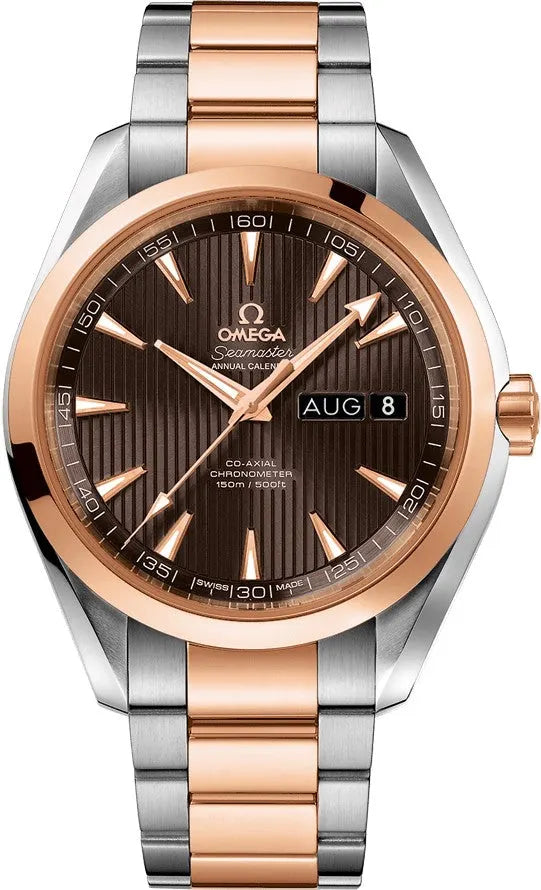 seamaster steel Omega Brown Dial Two-Tone