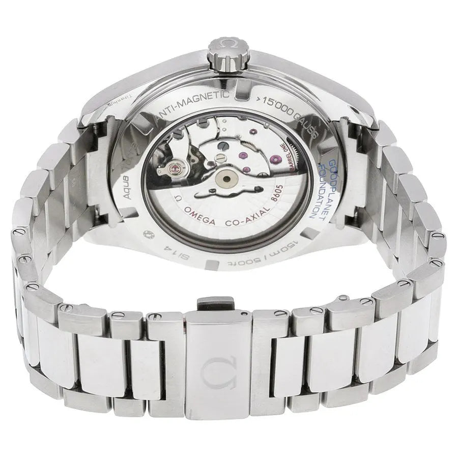 blue Omega Seamaster GMT White Dial - Hình 4