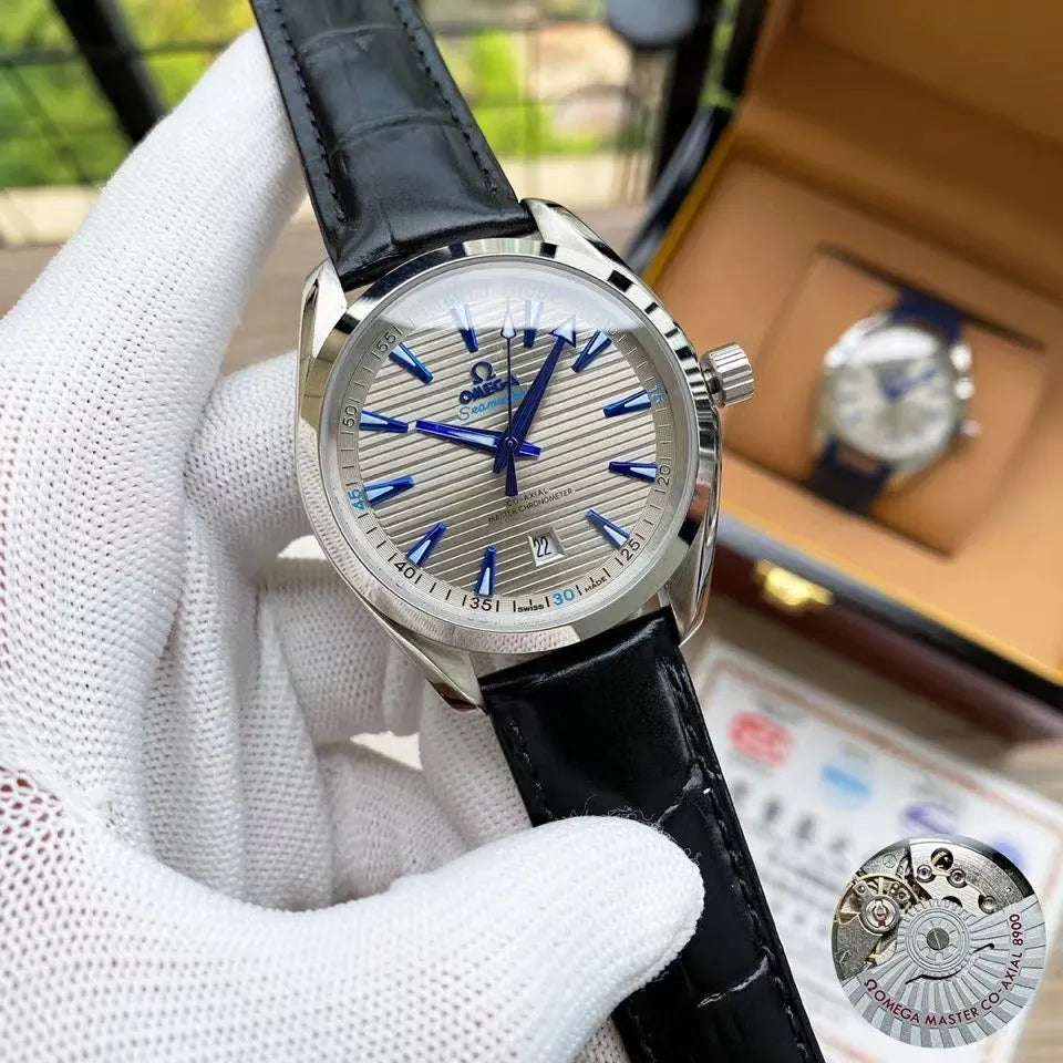 Omega Aqua Terra Silver Blue