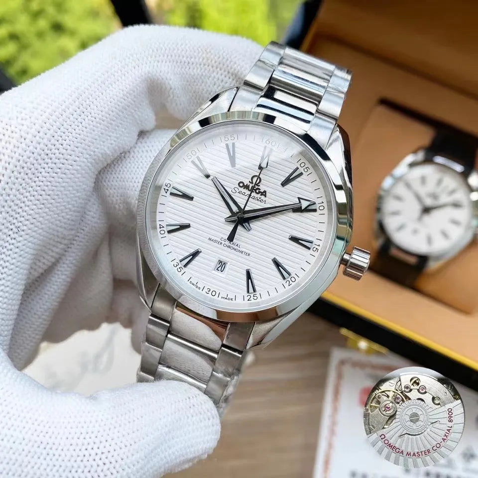 aqua Omega Seamaster White Dial Steel