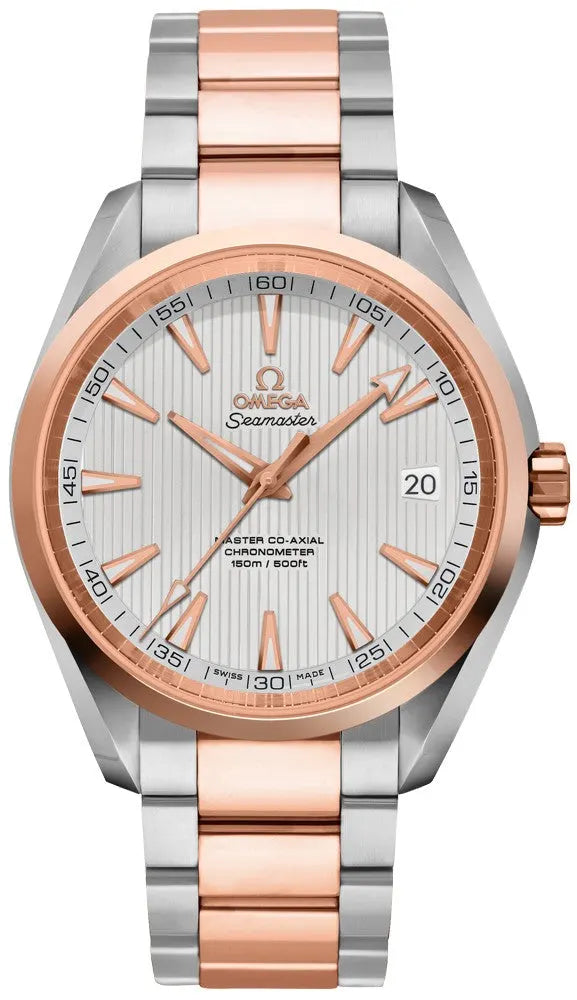 Omega Silver Rose Gold Watch seamaster
