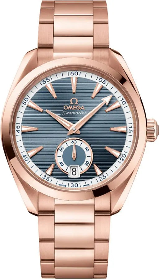 seamaster Omega Rose Gold Blue Dial