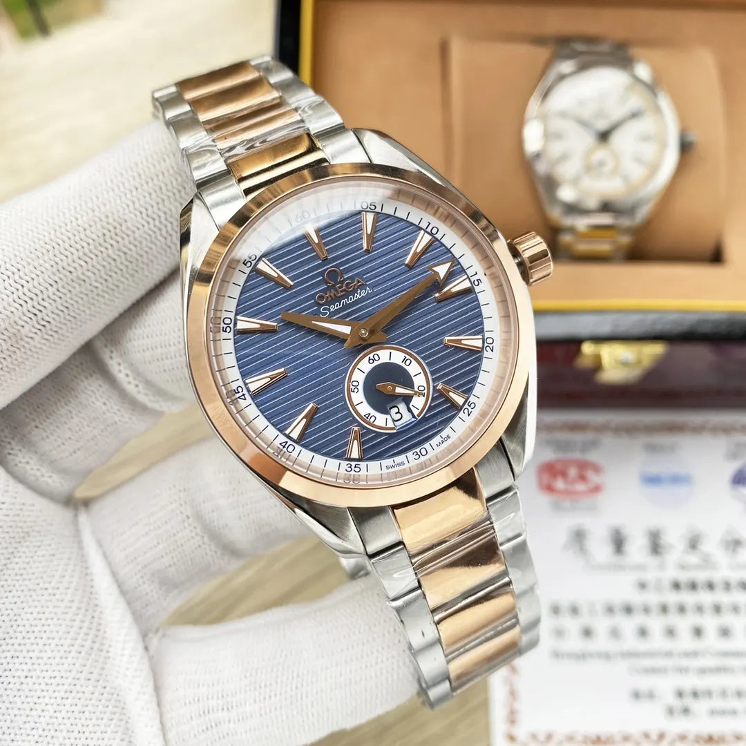 seamaster Omega Blue Dial Two-Tone