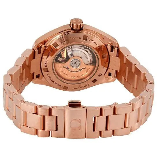 seamaster silver Omega Rose Gold Diamond Bezel - Hình 3