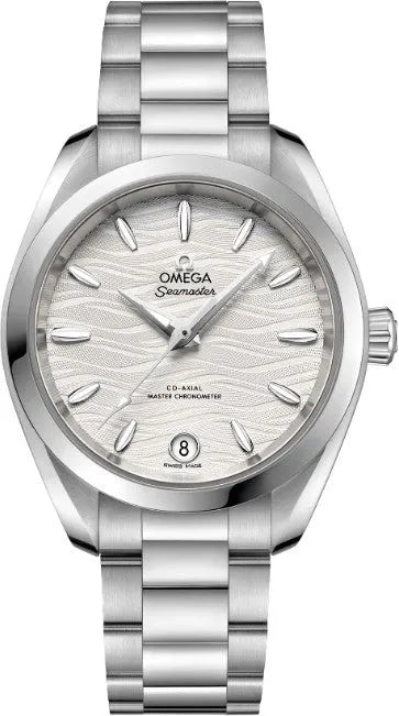 seamaster Omega White Wave Dial Steel