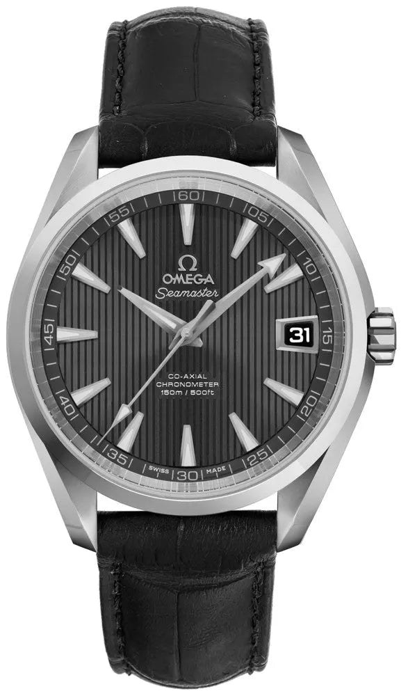 Omega Black Leather Seamaster