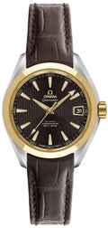 seamaster Omega Brown Dial Gold Bezel