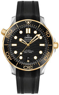 Omega Black Rubber Gold Bezel